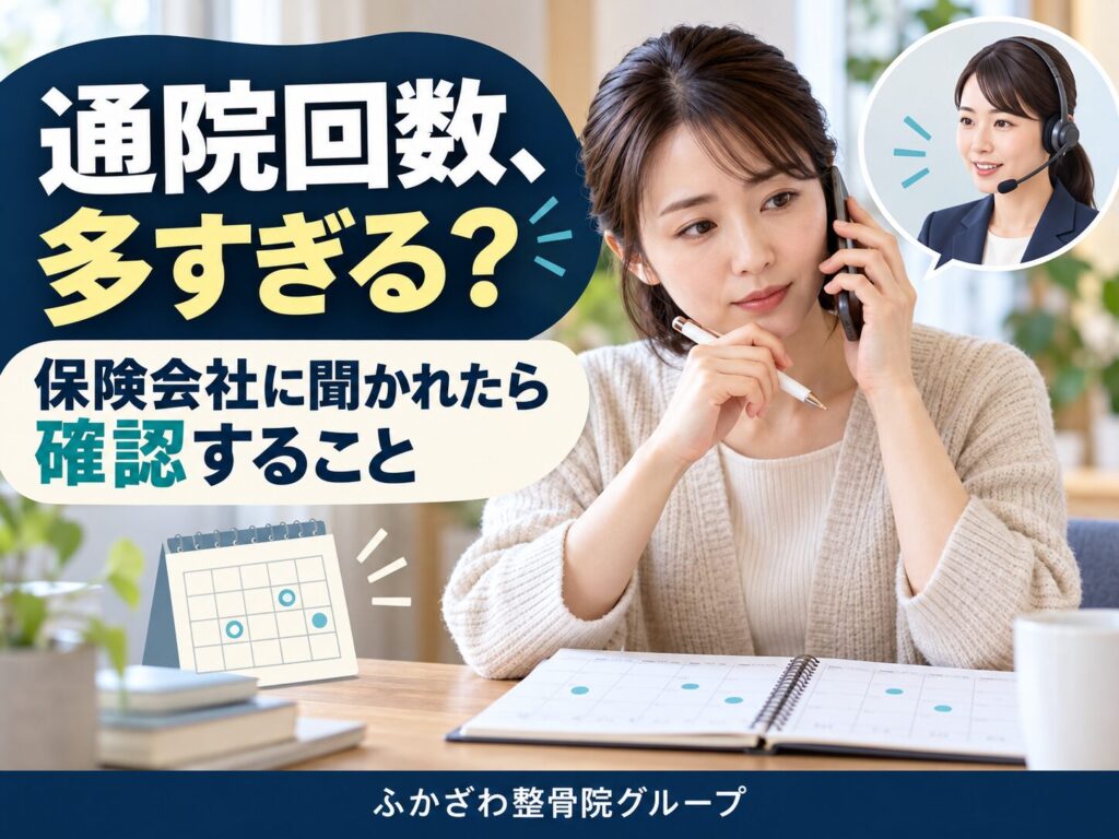交通事故で整骨院に通いすぎ？保険会社に通院回数を聞かれたときの確認事項